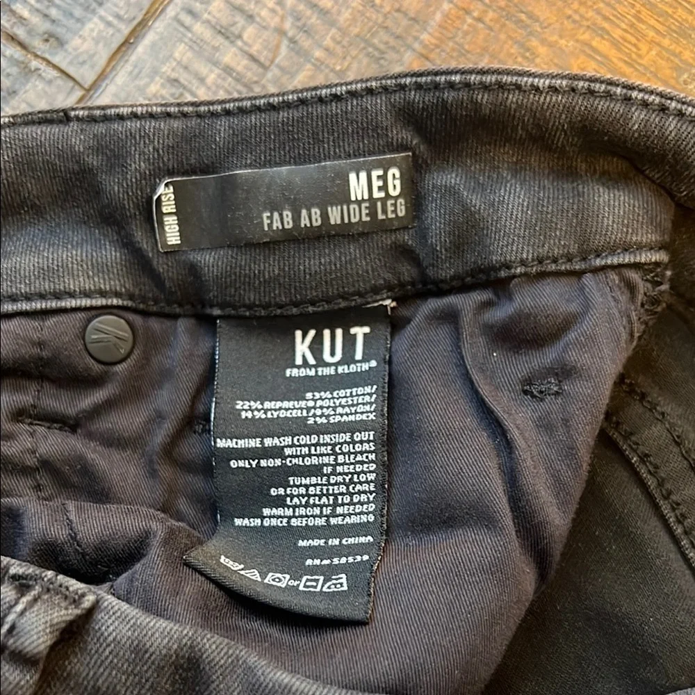 Kut from the Kloth Black Flare Wide Leg Jeans